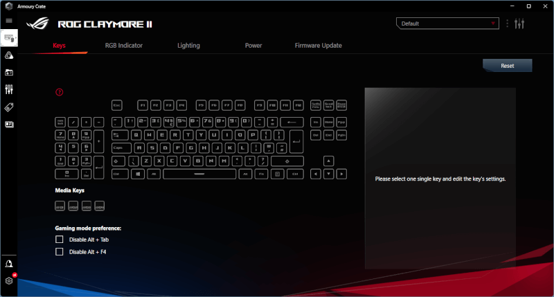 keys Keyboard RX II TKL Red Gaming Claymore Fullsize ASUS Wireless 80% ROG Switches.png